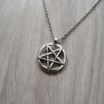 Pentagrami kaelakee, l&uuml;hike pikk, naiste meeste kaelarihm, ehe, kaelakee naistele, meestele kingitus