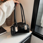 Tekstuuriga PU-nahast naiste punased kaenlaalused kotid Uus lihtne mitmek&uuml;lgne kandekott Moodne &uuml;he &otilde;laga ostlemise reisipakett (20cm<Max Length<30cm)
