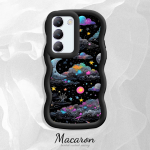 V&auml;rvitud muster Big Wave Edge pehme silikoon materjal Macaron telefoni &uuml;mbris p&otilde;rutuskindel kaitsev kummist korpus OnePlus Vivo Motorola Moto jaoks Vivo Y56 5G roosa