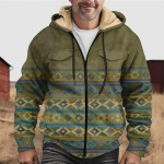 Meeste talvine t&otilde;mblukuga kapuutsiga fliisist kampsun Patch Pocket vabaaja jakiga XL