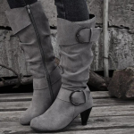 Cowboy L&otilde;uend K&otilde;rged Saapad Naistele Disaineri K&otilde;rged Kontsad Kingad Br&auml;nd Talvine Uus Paksud Saapad Trend Gooti Chelsea P&otilde;lvekingad Botas Mujer 36 hall v&auml;rv