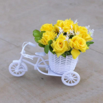 Uue disainiga plastikust taime rohu bonsai jalgratta lillepott kunstlillekimp bonsai kodu k&ouml;&ouml;gi kaunistamiseks