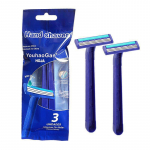 Meeste roostevabast terasest kolmekihilised &uuml;hekordsed pardlid &ndash; 3 pakk 2 packs of disposable blades