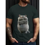 Loomade T-s&auml;rk meestele Suvine l&uuml;hikeste varrukatega kassiga tr&uuml;kitud T-s&auml;rk Moodne t&auml;navariietus Suurem&otilde;&otilde;tmeline riietus vabaaja kaelaga pullover S