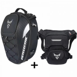 Mototsentriline mootorratta suure mahutavusega 37L ratturi seljakott Multifunktsionaalne tagumine mootorratta tagumine istmekott Casual Drop Leg k&uuml;ljekott