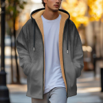 Men's thick zipper pocket jacket with pockets inserted into cotton jacket XXXXXL