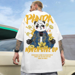 Hiina uusaasta meeste T-s&auml;rk 3d Panda tr&uuml;kitud meeste riided Suvised vabaaja l&uuml;hikeste varrukatega &uuml;laosa lahtised &uuml;lisuured T-s&auml;rk Street Tees M
