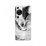 Coque Huawei P60 Pro Le loup et la louve Animal noir et blonc Maniacase