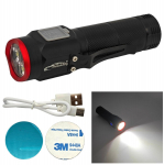 3x LED-taskulamp magnetiga, 900lm, USB C, 5 t&ouml;&ouml;režiimi