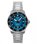 Tissot Seastar 1000 Powermatic 80 t&uuml;rkiissinine sihverplaadiga automaatne sukelduja T120.807.11.091.00 300M meeste k&auml;ekell t&uuml;rkiissinine