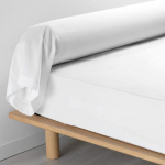 Taie de traversin - Blanc - 85x185 cm - Percale de coton - Toucher doux - Qualit&eacute; OEKO-TEX