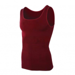 Meeste fitnessivest U-kaelusega varrukateta keha vormiv k&otilde;ht pinguldav korsett &uuml;hev&auml;rviline seljatugi raskust t&otilde;stvad kompressioontopsid M veinipunane v&auml;rv