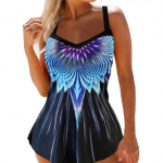 Naiste suures suuruses 5xl 2-osaline Tankini, suur 3xl ujumisriided, 4xl ujumisriided, ujumistrikoo &uuml;laosas, v&auml;rviline supelkost&uuml;&uuml;m 5XL