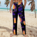 Meeste Hawaii Print Pehme kodu pidžaamap&uuml;ksid, n&ouml;&ouml;riga vabaaja dressip&uuml;ksid L must