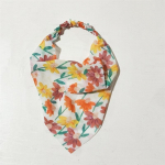 Elegantne prinditud lillekolmnurk peasall Peapael Mood &scaron;ifoonist turban juuksepaelad peapaelad t&uuml;drukutele naiste juuste aksessuaarid oranž