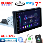 Android 14 autoraadio multimeediam&auml;ngija autoradio Carplay t&otilde;eline 1 DIN universaalne peaseade autoheli stereo auto GPS-navigatsioon WIFI DSP 4 core 4GB+32GB CP