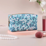 Lilleprintidega k&auml;eshoitav meigikott naistele Veekindel reisil suure mahutavusega tualettkarp Naiste huulepulga meigihoiukotid 18 x10 x7.5cm