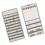 Elegantsed 48 taskuga kapi ehtehoidjad tolmukindla disainiga k&otilde;rvar&otilde;nga kaelakee hoidja valge