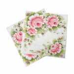 20tk/pakend 33*33cm 2-kihiline lillemustriga peosalvr&auml;tik