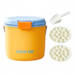 J&auml;&auml;&auml;mber J&auml;&auml;kuubikuvorm kaane ja anumaga T&otilde;hus j&auml;&auml;valmistusvorm s&uuml;gavk&uuml;lmiku jaoks Lihtsalt vabastatav Korduvkasutatav j&auml;&auml;kuubikute valmistaja jookidele, kohvile oranž