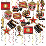 48 tk Filmi&otilde;htu Rippuvad Keerukujundused Dekoratsioonid Fooliumist Keerukujundused Laest Rippuv Dekor Filmitaust Filmi Teemapeo Tarvikute jaoks 48pcs