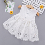 Beebit&uuml;druku printsesskleit T&uuml;drukute suvine vestkleit Beebi suvekleit 90 valge