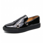 Stiilsed meeste vabaaja nahast kingad L&auml;ikivad ametlikud meeste kingad Loaferid Mokassiinid Pehmed Hingavad Slip-on S&otilde;idukingad Monk Strap Lamedad 38 must