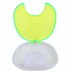 1 tk hambaravi valehammaste puhastuskarp hambaproteeside vanni konteineri hoidiku hoidiku &uuml;mbris kollane