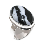 Natural Buffalo Jasper Gemstone 925 Sterling Silver Jewelry Ring Size 8 p5m69