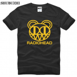 Uus saabumine Radiohead Unisex T-s&auml;rk L&uuml;hikeste varrukatega Puuvillane Lahe Punk Alternatiivrokk Radiohead Logo T-s&auml;rk shubuzhi top tees 3XL