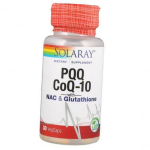 P&uuml;rroloquinolinkinoon ja Koens&uuml;&uuml;m Q10, PQQ CoQ-10, Solaray 30kaps (70411003) 30vcaps