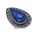 Lapis Lazuli Handmade 925 Sterling Silver Jewelry Ring Size 7 q7p43