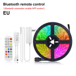 Muusika LED-haldjavalgused V&auml;rvi muutev LED-valgusriba Bluetooth-puldiga Stringvalgustite komplekt Kodu siseruumide j&otilde;uludekoratsiooniks EL pistikuga 1M/Roll-EU Plug