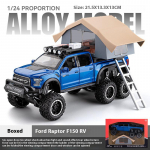 1.24 m&otilde;&otilde;tkava Ford F150 Matka RV Maastiku Pikap Veoauto Sulamist Metallist Valatud Mudelauto Heli ja Valgusega M&auml;nguasjad Kaunistused Kingitused Lastele T&otilde;mba Tagasi