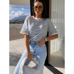 YYFS naistemood vabaaja suve kevadtriibuga l&uuml;hikeste varrukatega O-kaelusega pluusid ja s&auml;rgid S