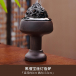 Antiikne must sandlipuu viirukip&otilde;leti retro lootuselamp aroomiteraapia ahi siseruumides k&otilde;rge jalaalus viirukip&otilde;leti hoidja k&auml;sit&ouml;&ouml;