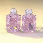 Xiancan Ehted 2023 S925 H&otilde;be Luksuslikud Simuleeritud Kollase Teemandiga N&otilde;elk&otilde;rvar&otilde;ngad Naiste Moodi jaoks. Sterling Silver teemant/roosa