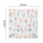 20tk/pakend 33*33cm 2-kihiline lillemustriga peosalvr&auml;tik