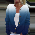 Naiste mood tr&uuml;kitud pikkade varrukatega kootud kardiganist n&ouml;&ouml;biga sulejope XXXL