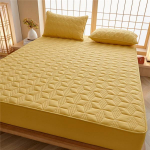 Tepitud kattemadrats 100% puuvillane voodikate Paks madratspadja kaitse, paigaldatud lina voodilina voodikate ilma padjap&uuml;&uuml;rideta 90x190cm Only a Sheet