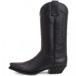 Suurused 35-48 Unisex Retro Keskmise s&auml;&auml;rega L&auml;&auml;ne Kauboisaapad Mehed Naised Must Pruun Nahk K&auml;sit&ouml;&ouml; Tikand Kingad Punk Ratsasaapad 35