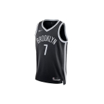 Nike Kevin Durant Nets F&auml;nnis&auml;rk Nr. 7, 2022-23, Korvpalli T-s&auml;rk Meeste Topid Must DN1996-011 XS