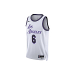 Nike LeBron James L.A. Lakers Dri-FIT S&auml;rk Valge Unisex Streetwear DO9597-101 XXXL