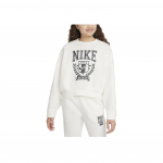 Nike Sportswear T&auml;ht Number &Uuml;mmargune kaelus Vabaaja pikkade varrukatega dressipluus Laste dressipluus Valge FZ4722-133 M