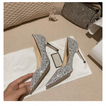 Mood Uus Mood Naiste K&otilde;rged Kontsad Litrid S&auml;ra Luksuslik Disainer Kingad Suurused Pulmad Pruudi Kuldsed Kingad Zapatos Mujer 34 h&otilde;be