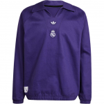 Adidas Originals SS25 Real Madrid Terrace Ikoonid Puuritud Topp Meeste Topid Lilla JF2578 S