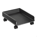 Rolling Metal Storage Basket Bathroom Organizer Movable Space Saving Heave Duty under Cabinet Black L black