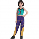 T&uuml;drukute K Pop laulja Zoey Halloweeni kost&uuml;&uuml;m Laste lavaesinemise riietus Laste koolikarnivali peo rollim&auml;ngukost&uuml;&uuml;m 150cm sinine