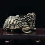 Messingist Hiina draakonkilpkonna kujukesed V&auml;ikesed lauaehted Feng Shui Loomade Kodukontori sisustus K&auml;sit&ouml;&ouml; skulptuur pronksi