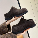 Naiste sussid S&uuml;gisene kandmine &Uuml;mara ninaga flanell Suletud ninaga naiste sussid Retro platvormsussid Naised 38 leopardimustriline v&auml;rv